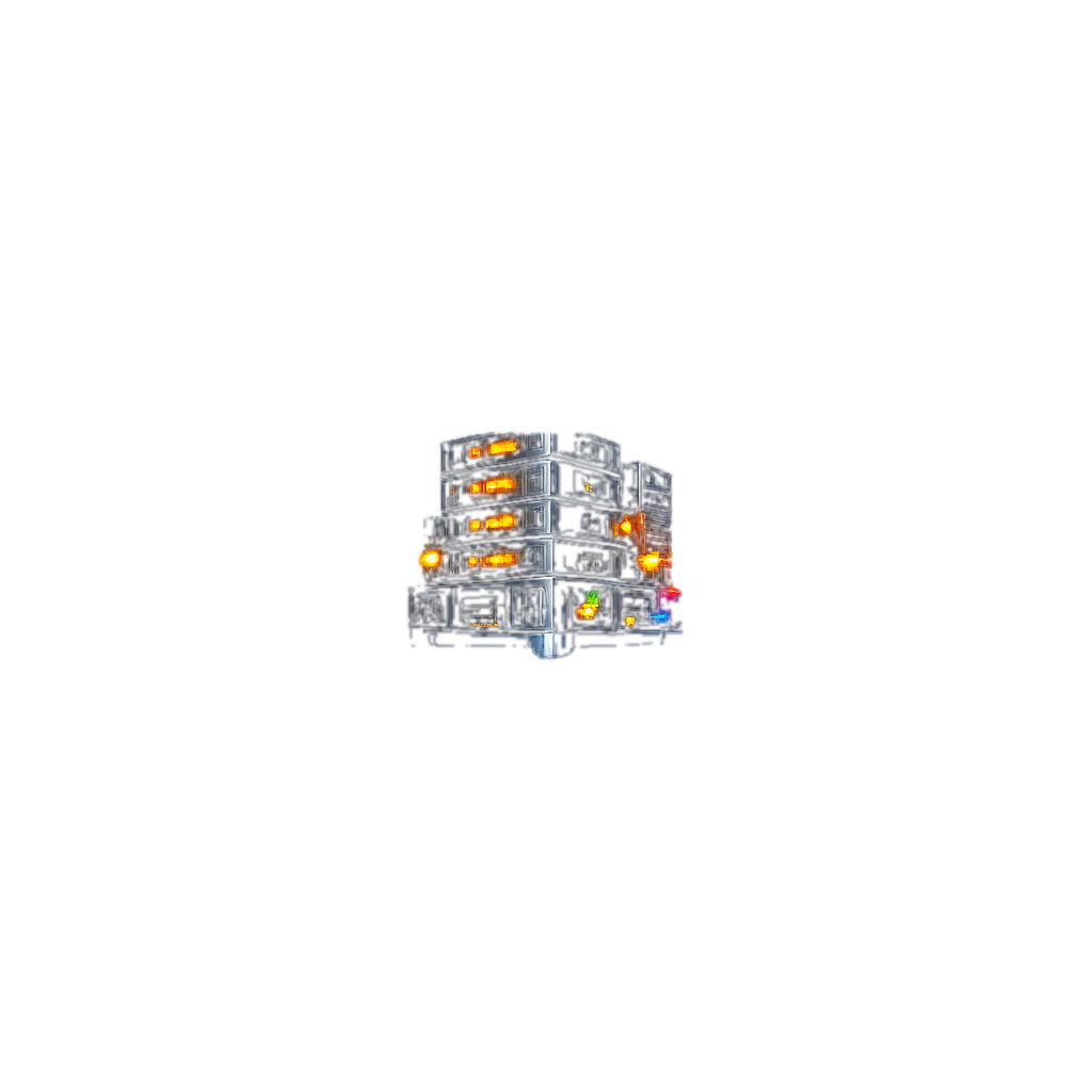 Dedicated server infrastructure illustration