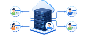 Reseller hosting illustration