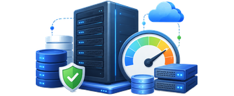Semi-dedicated hosting illustration