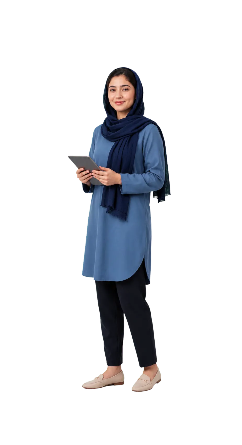 Young Afghan database specialist at a workstation